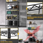 M MZG 1250 lbs 5 Tier Shelf Metal Storage Shelves Shelving Wire Rack Heavy Duty - Image 6