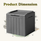 Devoko 31 Gallon Waterproof Outdoor Storage Box Resin Deck Box Lockable and UV - Image 6