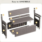 80-Gallon Deck Box Outdoor Storage Bench, Waterproof Outdoor Storage Box - Image 6