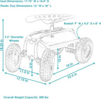 Sunnydaze Rolling Garden Cart - Image 3