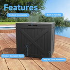 40 Gal Waterproof Outdoor Storage Box Weatherproof Deck Box | Lockable resin - Image 2