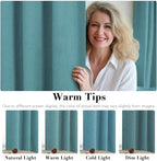 H.VERSAILTEX Blackout Curtains Linen Curtains 120 inches Long 100% Black Out - Image 5