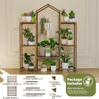 Bamworld Plant Stand Indoor Hanging Plant Shelf Outdoor Large Plant Rack | - Image 5