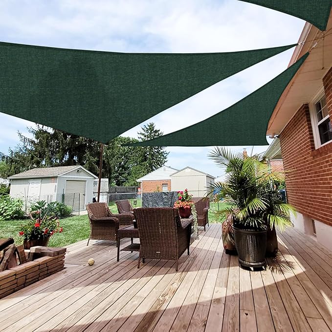 Patio Paradise 27' x 27' x 27' Sun Shade Sail Triangle Canopy Shade Cloth by Patio