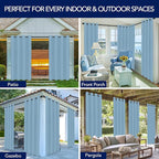 PureFit Outdoor Curtains for Patio Waterproof Weatherproof Outside Curtains | - Image 5