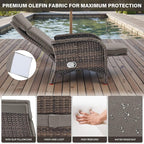 Versatile Outdoor Recliner Chair Set of 3 - Image 5