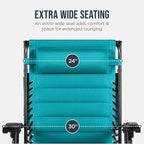 Best Choice Products Oversized Padded Zero Gravity Chair w/Canopy Headrest Cup - Image 5