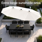 DomeShade Large 15FT Double Sided Patio Umbrella - Image 4