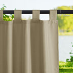 NICETOWN Patio Curtains Outdoor Waterproof 84 inch Long 2 Panels=110" Wide - Image 2