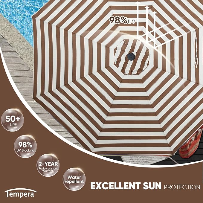 Tempera Patio Market Outdoor Table Umbrella - Image 3