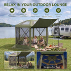 Aoxun 10x10ft Pop Up Canopy Tent, Screen Tent - Image 2