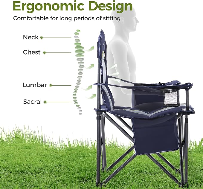 ALPHA CAMP Oversized Fully Padded Camping Chairs - Image 5