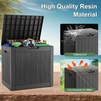 Deck Box, 32 Gallon Resin Indoor and Outdoor Storage Boxes Waterproof - Image 4