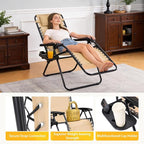 NEWBULIG Zero Gravity Chairs Set of 4, Folding Lounge Recliner Chair | Portable - Image 4