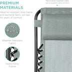 Best Choice Products Set of 2 Adjustable Steel Mesh Zero Gravity Lounge Chair - Image 7
