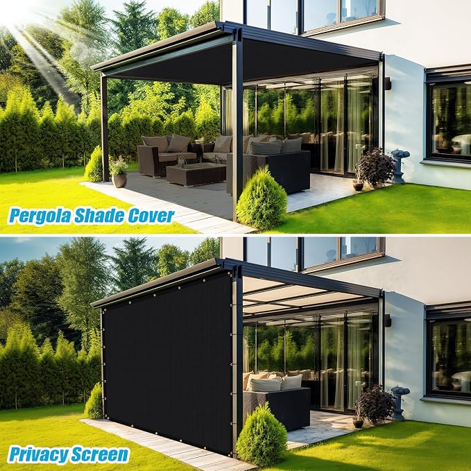 Amagenix 90% Shade Fabric 10'X 21' Black Sun Shade Cloth - Image 5