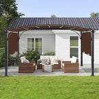 200x103 in Pergola Canopy Replacement Shade Cover Only, Coffee | Fits 10x10 ft - Image 6