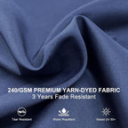 PURPLE LEAF Cantilever Outdoor Umbrella 9' x 9' Square Double Top Navy Blue | - Image 5