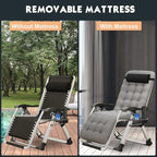 MOPHOTO Zero Gravity Chair, Outdoor Padded Lounge Chair - Image 3