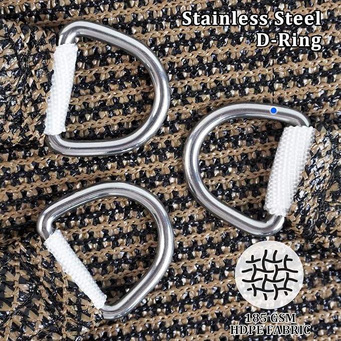Shade&Beyond Custom Sun Shade Sail 17'x18'x24.8' Triangle Sun Sail Shades Patio - Image 4