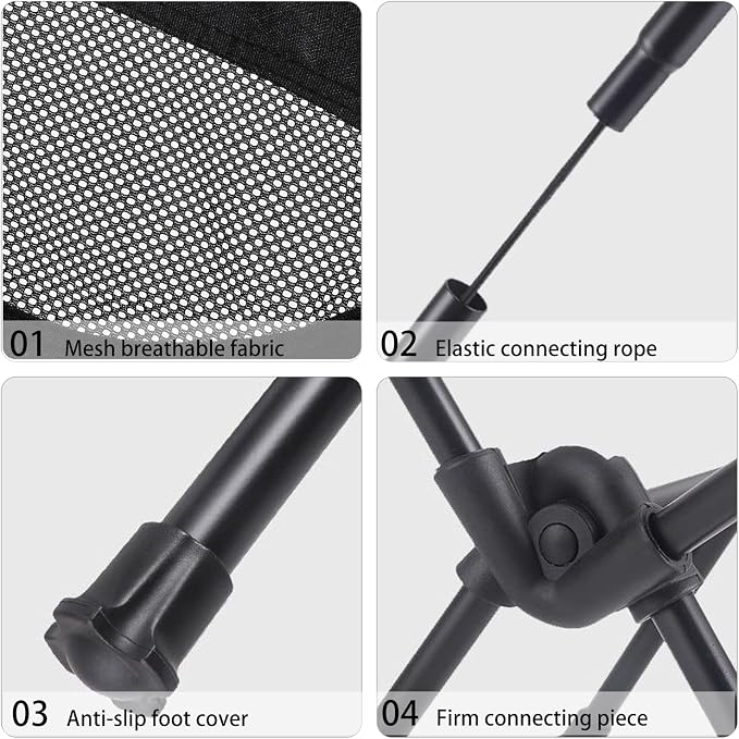 Wind Tour Portable Camping Chair Lightweight Foldable Outdoor Chair - Image 4