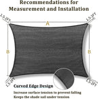 Shade&Beyond 6'x15' Sun Shade Sail Canopy Rectangle, UV Block Breathable Curved - Image 5