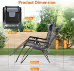 Zero Gravity Lawn Chairs, Oversized Padded Outdoor Chairs - Image 3