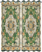 Ombre Green Boho Outdoor Curtains - Image 2