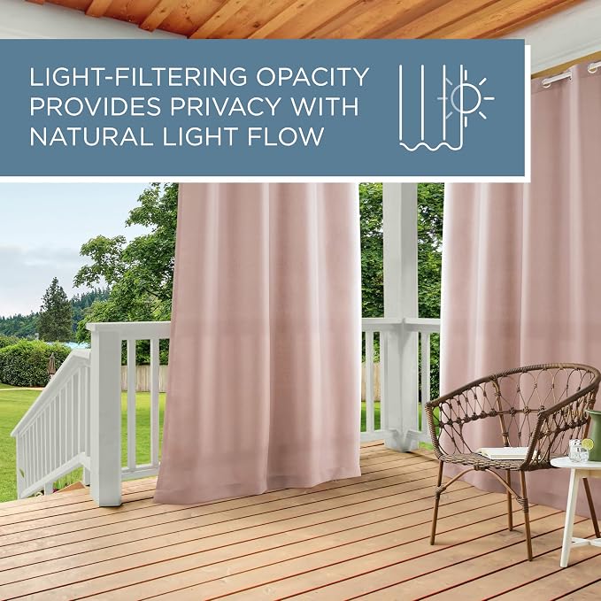 TOWN & COUNTRY BASICS Cabana Solid Heavyweight Indoor Outdoor Curtains - Image 9