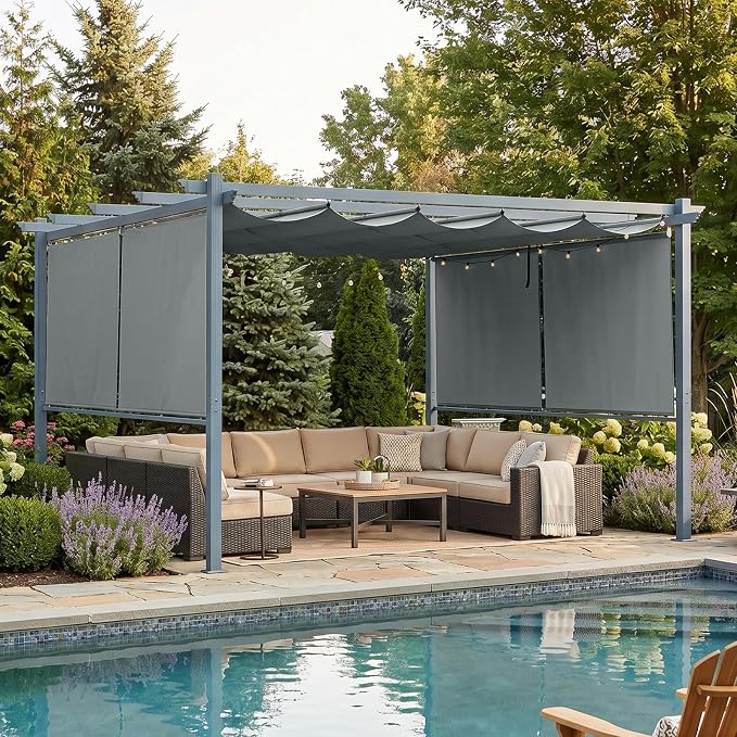 10 x 12 ft Outdoor Pergola by Aoodor