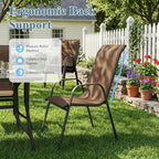 DIFY Patio Chairs Set of 4, Stackable Outdoor Dining Chairs Set - Image 7