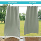RYB HOME Outdoor Curtains for Patio Waterproof, Windproof - Image 2