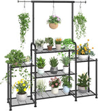 Simple Trending Plant Stand Indoor Outdoor, Metal 3 Tier Tall Hanging Plant by SimpleTrending