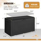 Devoko 100 Gallon Resin Waterproof Outdoor Storage Box - Image 8