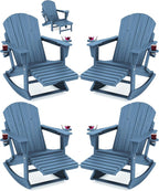 Adirondack Rocking Chair Set of 4 by KINGYES
