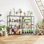 IZEUK Linked Storage Racks, DIY Adjustable Heavy Duty Metal Shelving Unit - Image 5