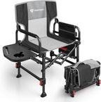 Folding Camping Director Chairs, Adjustable Height, Storage Pocket, Heavy Duty by Unknown