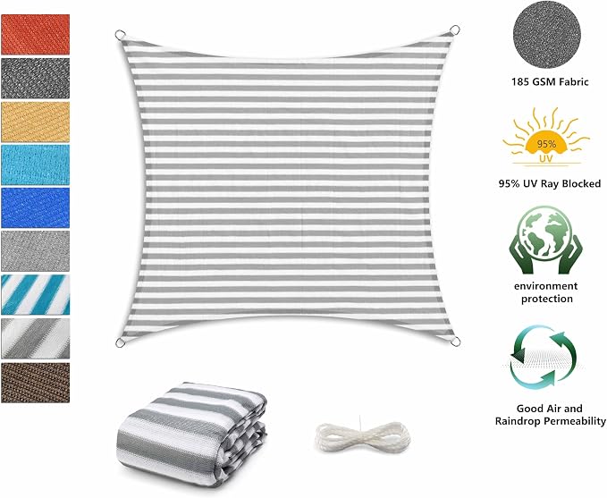 Tronssien Rectangle 10'x13' Sun Shade Sail, 95% UV Blockage Canopy Awning - Image 2