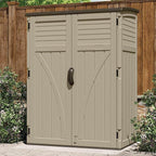 Suncast Outdoor Storage Shed, Water Resistant Resin Vertical Outdoor Storage - Image 2