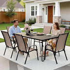 JEAREY Patio Dining Chairs Set of 4, Outdoor Stackable Dining Furniture Set - Image 6