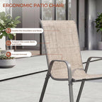 TLSUNNY Patio Chair, Outdoor Stackable Textilene Chairs Set of 8, - Image 5