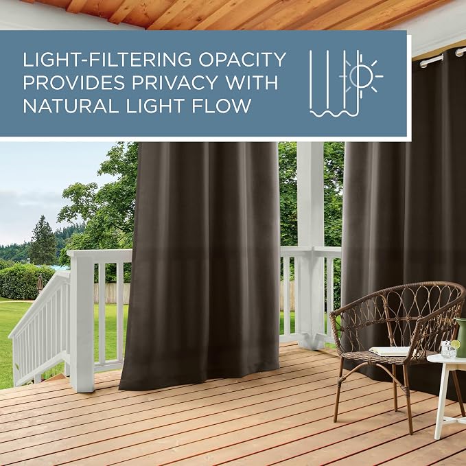 TOWN & COUNTRY BASICS Cabana Solid Heavyweight Indoor Outdoor Curtains - Image 9