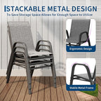 Garvee Patio Chairs Set of 4, Stackable Chairs - Image 4
