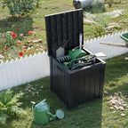 PatioZen 52 Gallon Deck Box Outdoor, Weatherproof Resin Patio Storage Box - Image 3