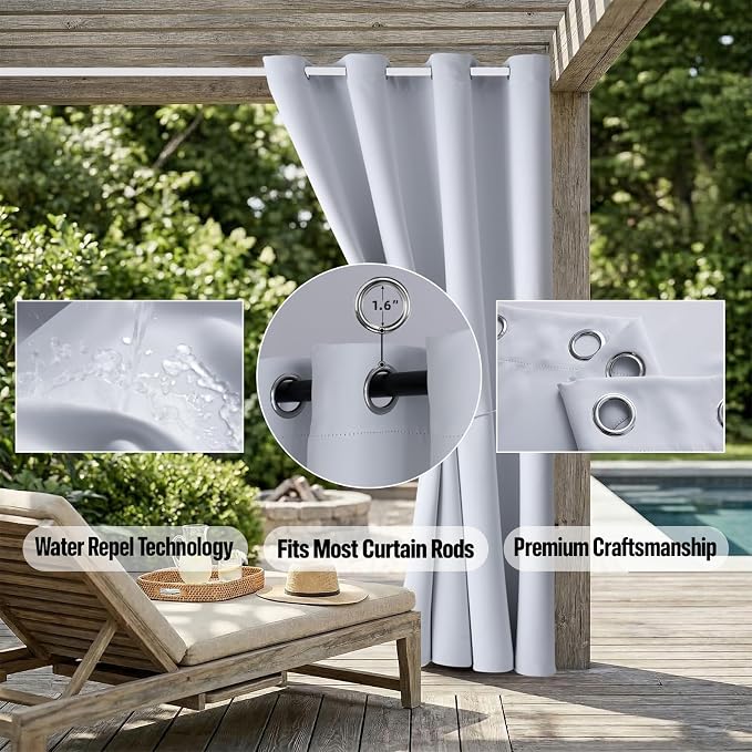 Outdoor Indoor Curtains W105 x L84 - Image 5