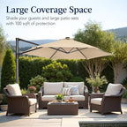 Best Choice Products 10ft Offset Cantilever Hanging Market Patio Umbrella - Image 4