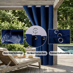 Outdoor Indoor Curtains W52 x L108 - Image 5