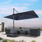 PURPLE LEAF Patio Cantilever Umbrella 10' x 13' Large Space by PURPLELEAF