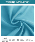 Windproof Outdoor Curtains for Patio Waterproof 4 Pcs 54x95 In Teal | Grommet - Image 7
