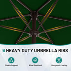 7.5FT Patio Umbrella Table Market Umbrella w/Tilt and Crank, Heavy-Duty Outdoor - Image 4
